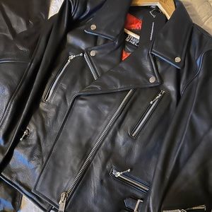 Straight To Hell Leather Jacket.  Black, women’s Defector.